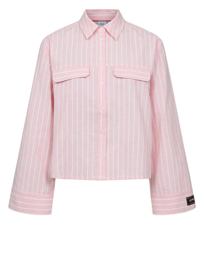 Pin Stripe Cropped Shirt