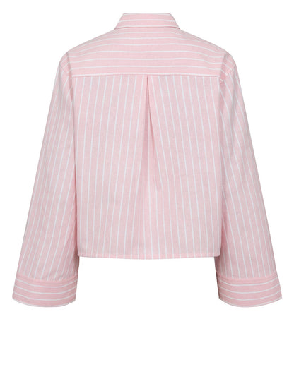 Pin Stripe Cropped Shirt
