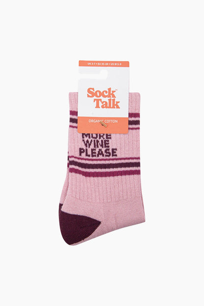 More Wine Please Organic Cotton Socks