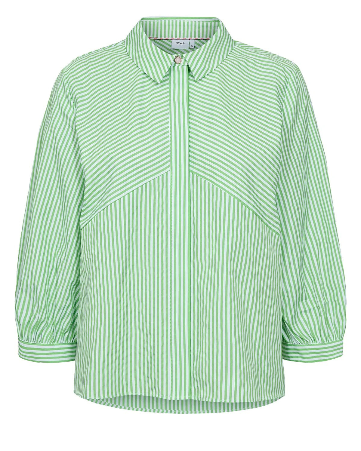 Pin Stripe Green Blouse