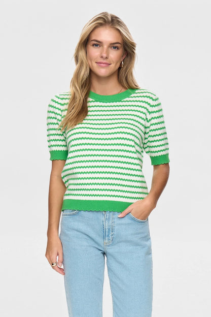 Pointelle Cotton Knit Top