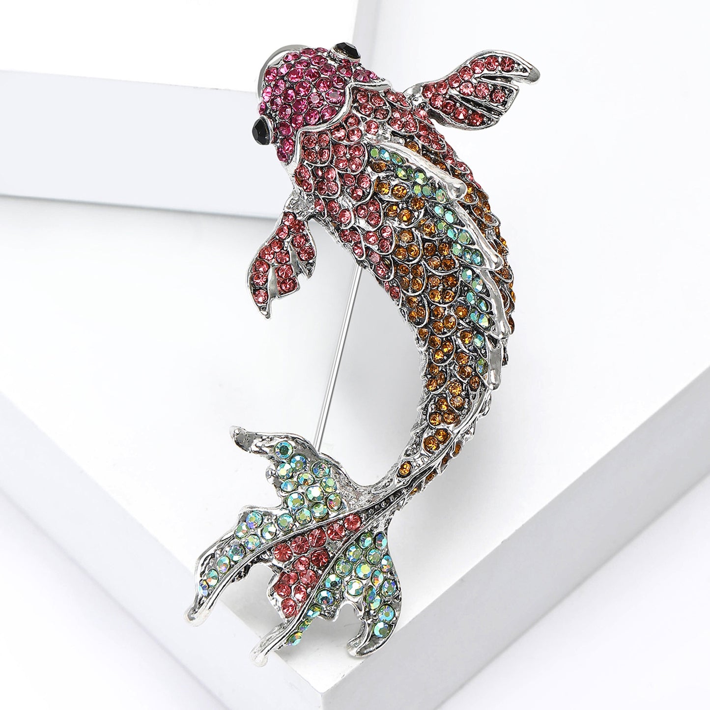 Crystal Koi Carp Brooch