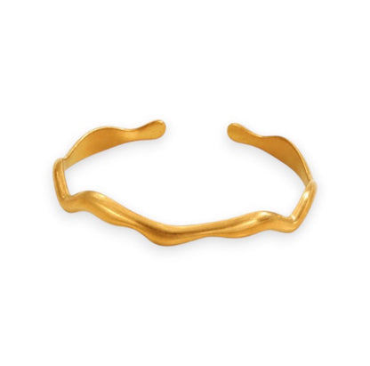 Gold Wave Cuff Bracelet