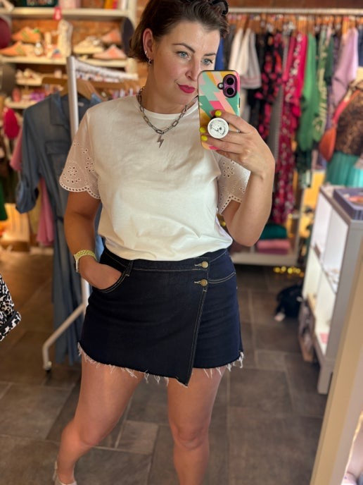 Indigo Denim Skort