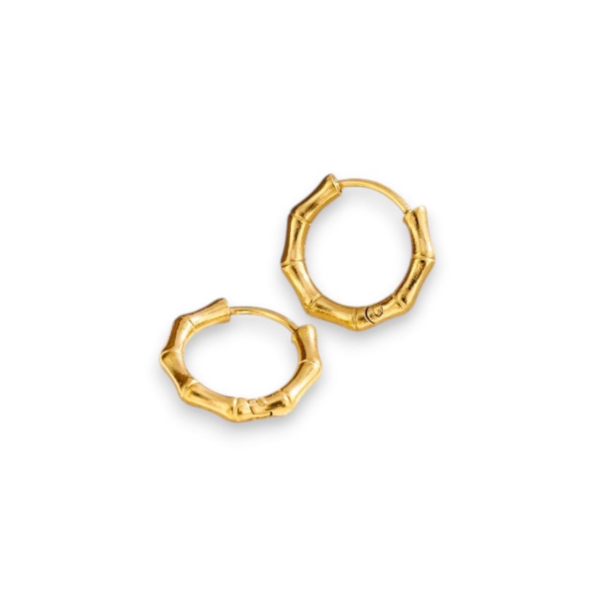 Bamboo Huggie Earrings