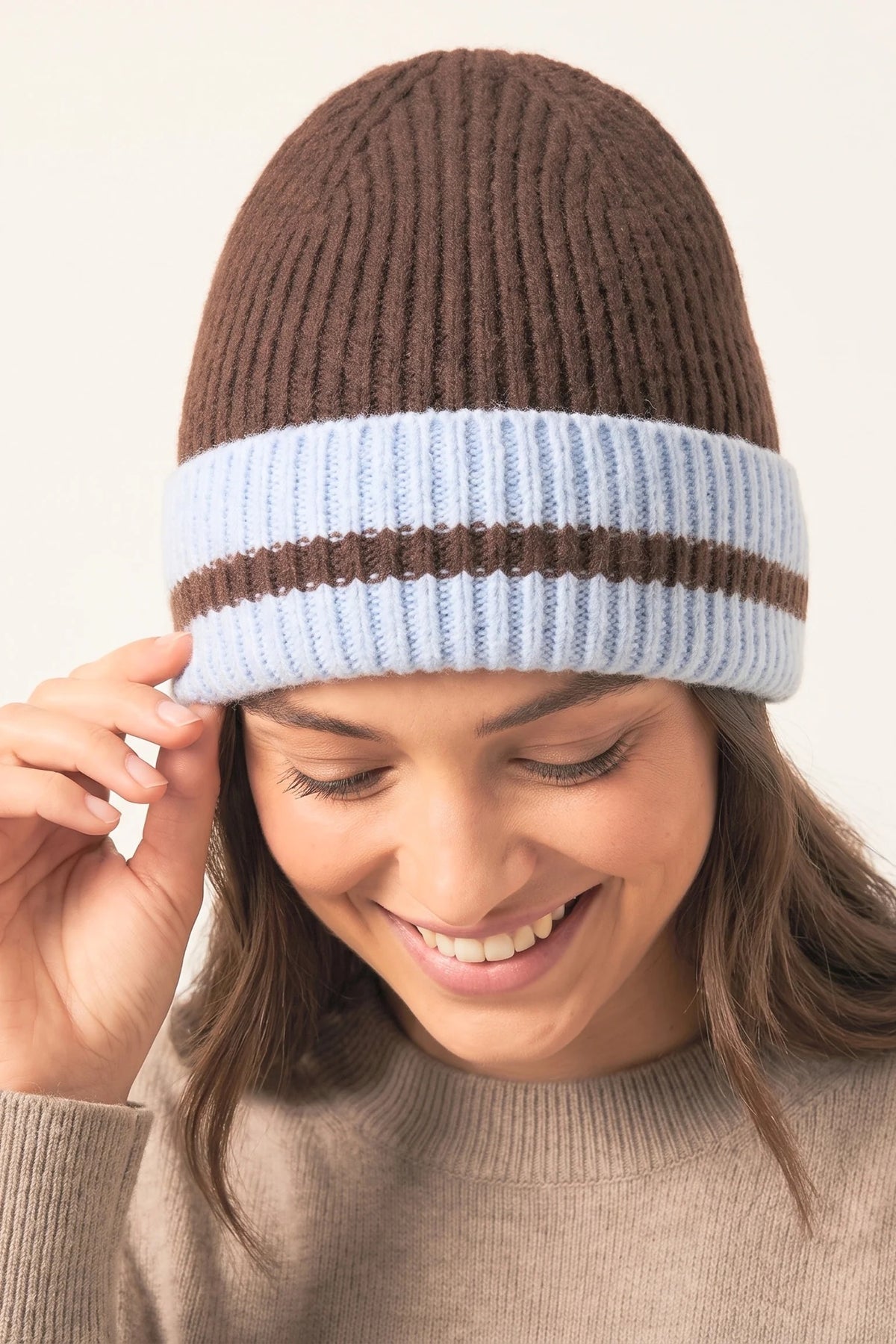 Striped Beanie Hat