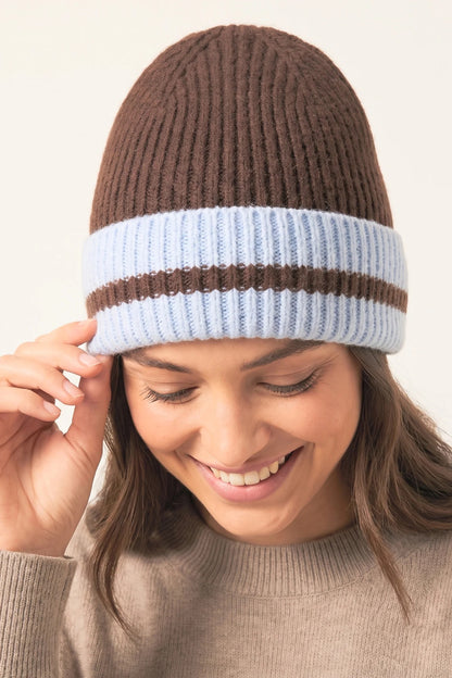 Striped Beanie Hat