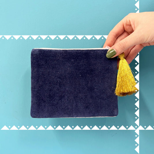 Embroidered Cherry Zip Pouch