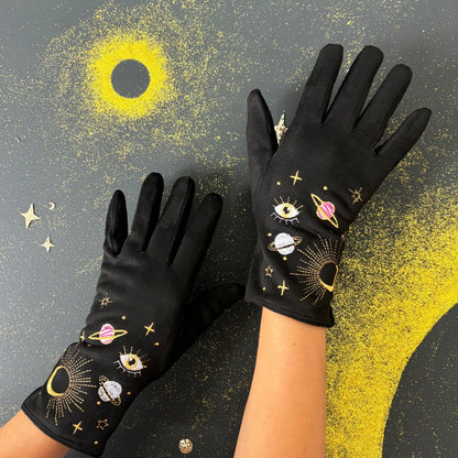 Embroidered Celestial Gloves