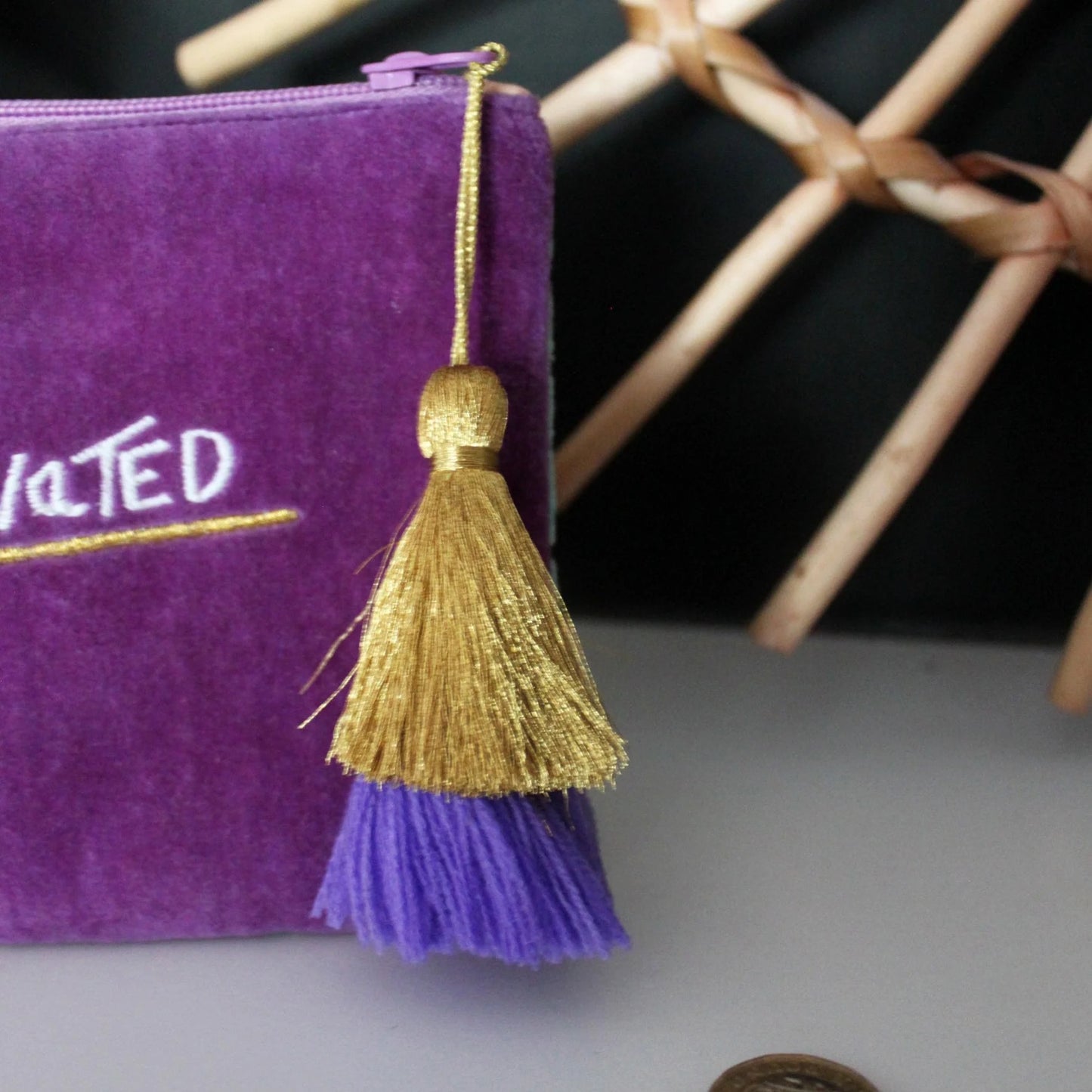 Medicated / Motivated Embroidered Zip Pouch