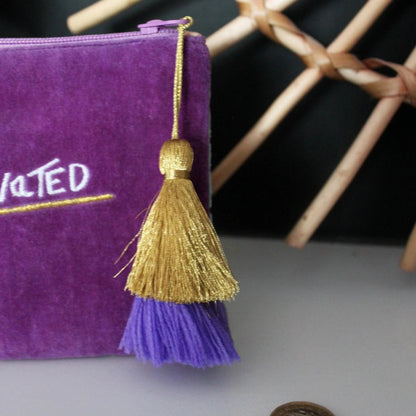 Medicated / Motivated Embroidered Zip Pouch