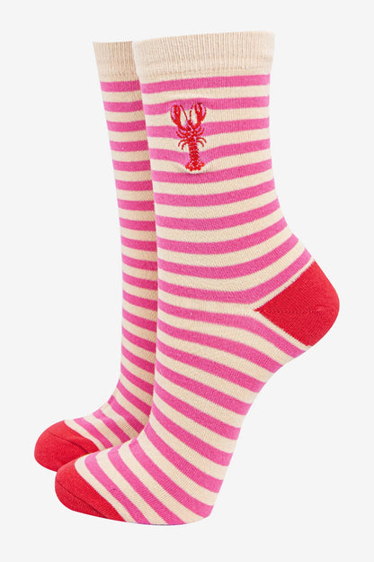 Stripe Lobster Socks