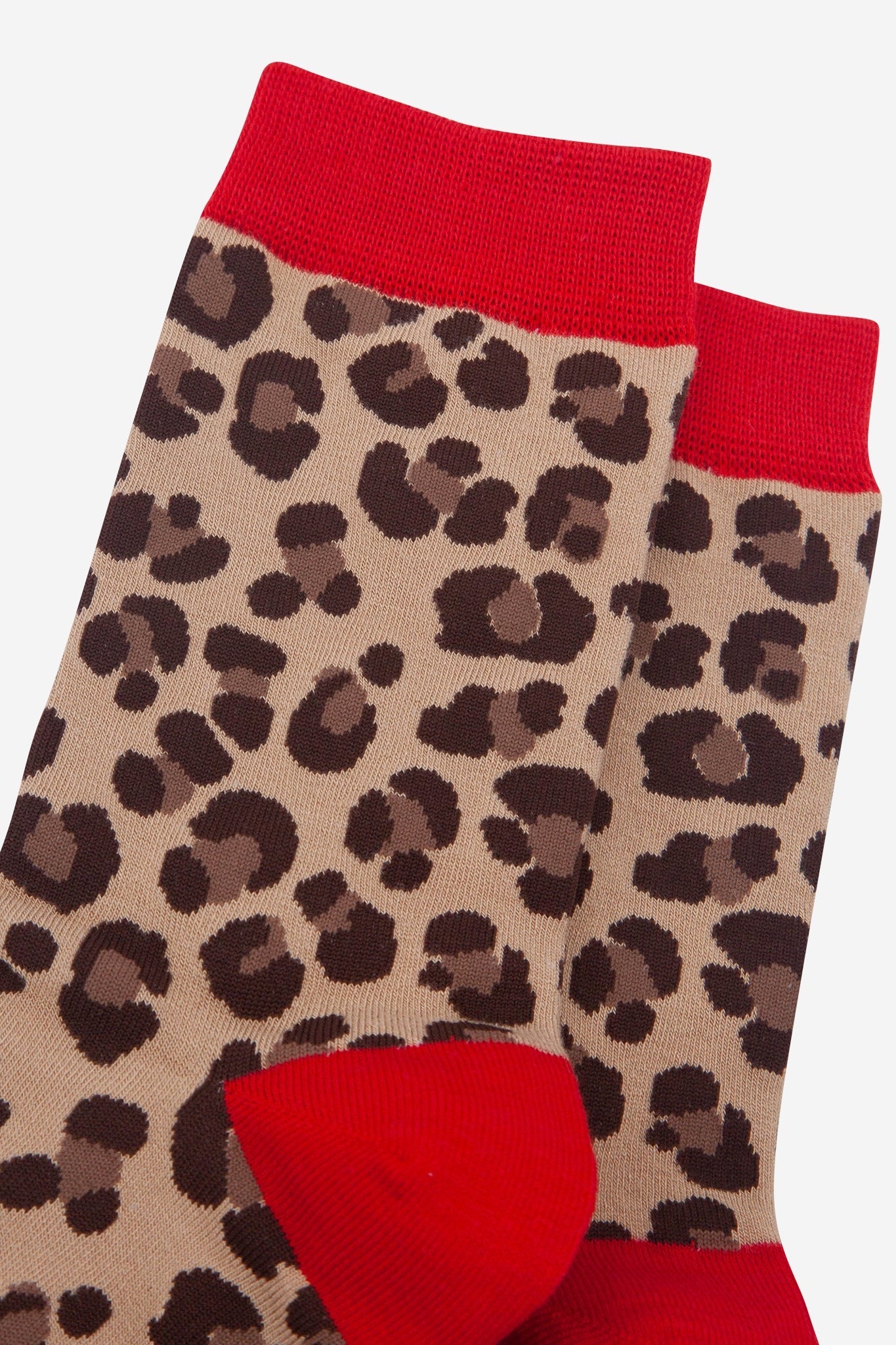 Beige Leopard Bamboo Socks