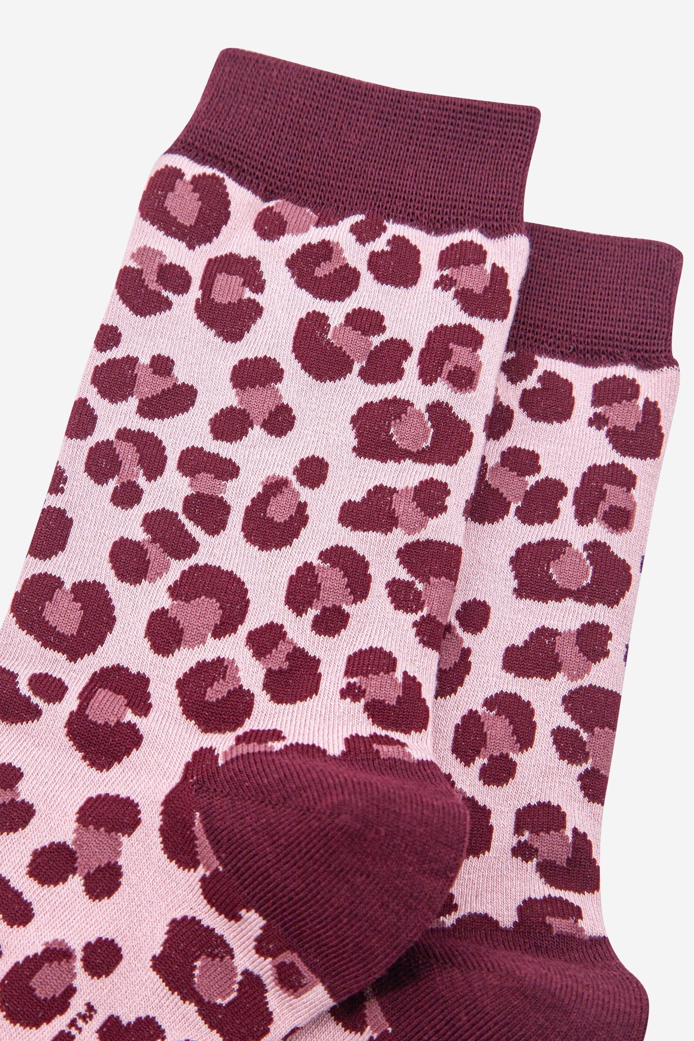 Berry Leopard Bamboo Socks