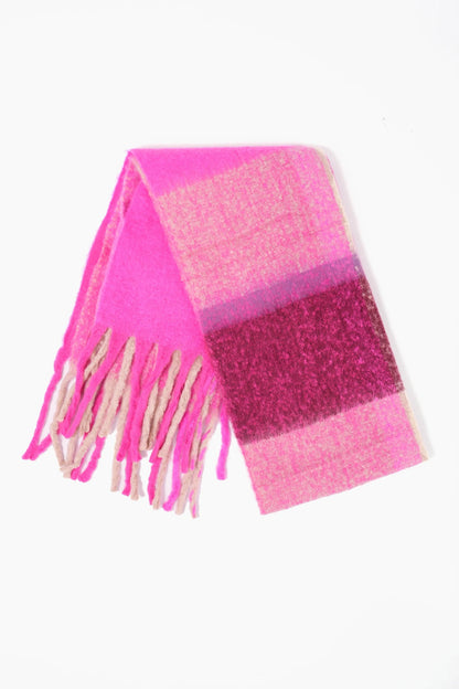 Hot Pink Colourblock Scarf
