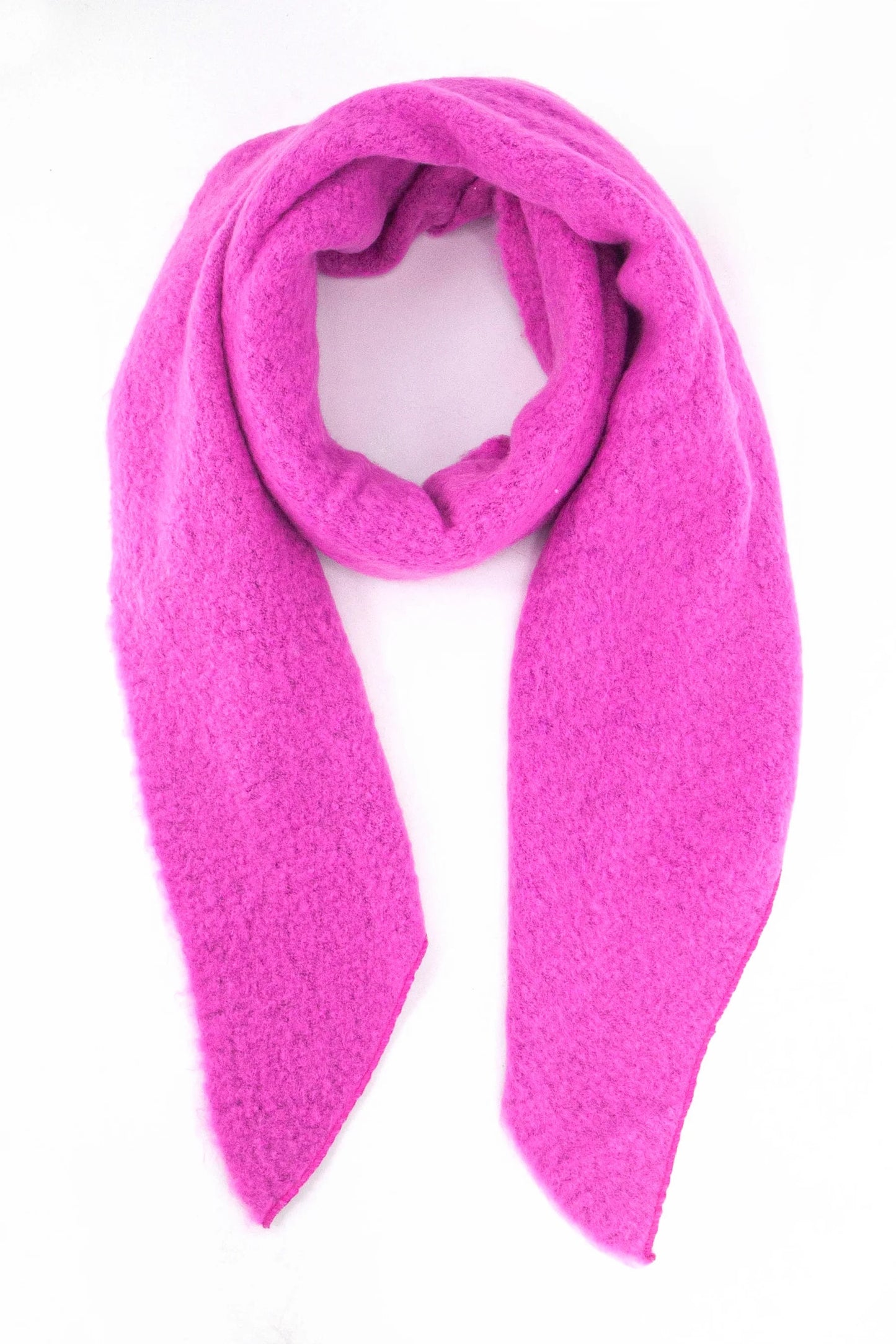 Super Pink Asymmetric Chunky Scarf