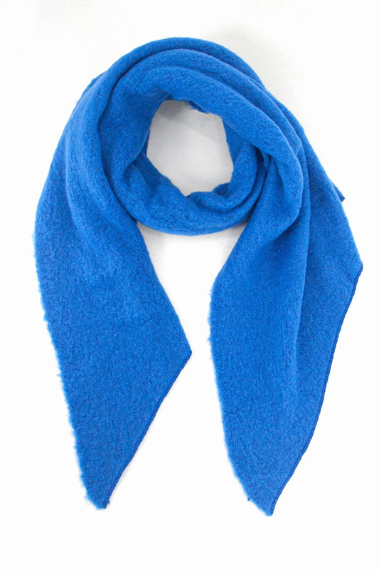 Cobalt Blue Asymmetric Chunky Scarf