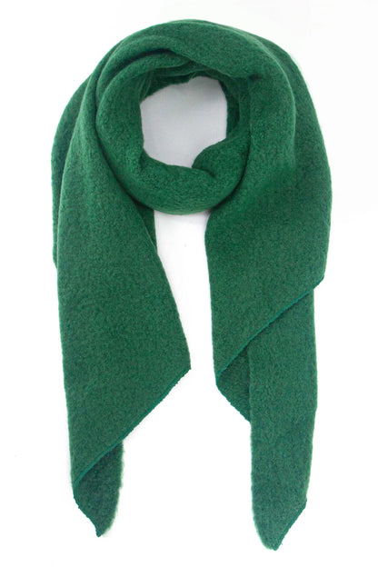 Forest Green Asymmetric Chunky Scarf
