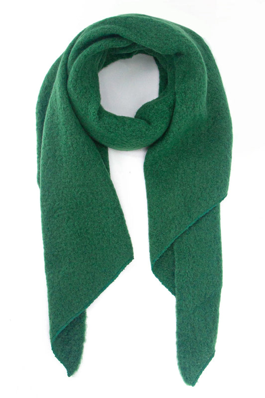 Forest Green Asymmetric Chunky Scarf