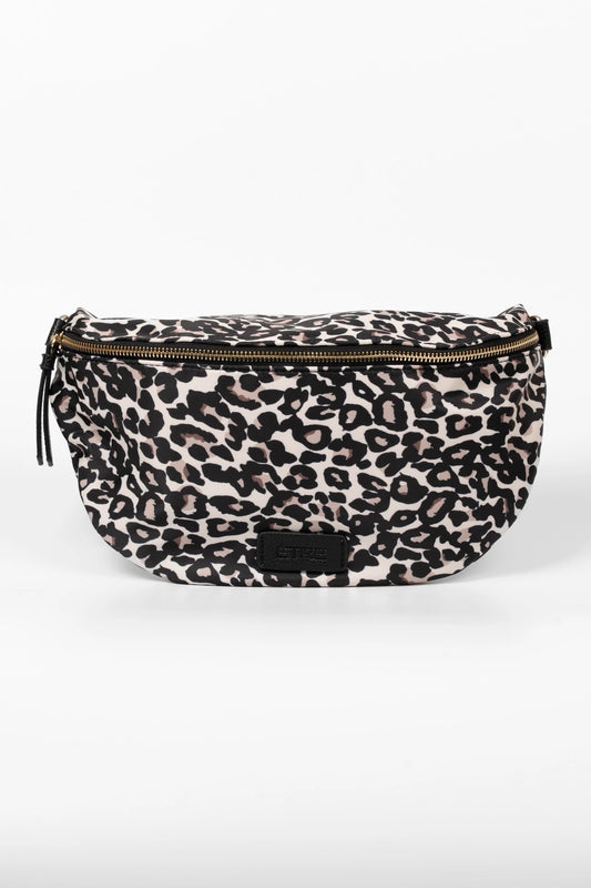 Leopard Print Crossbody Moon Bag