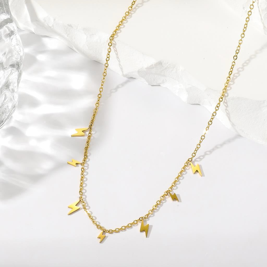 Delicate Mini Lightening Bolts Necklace