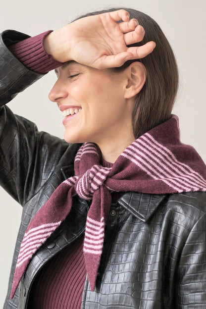 Striped Heavyweight Triangle Scarf