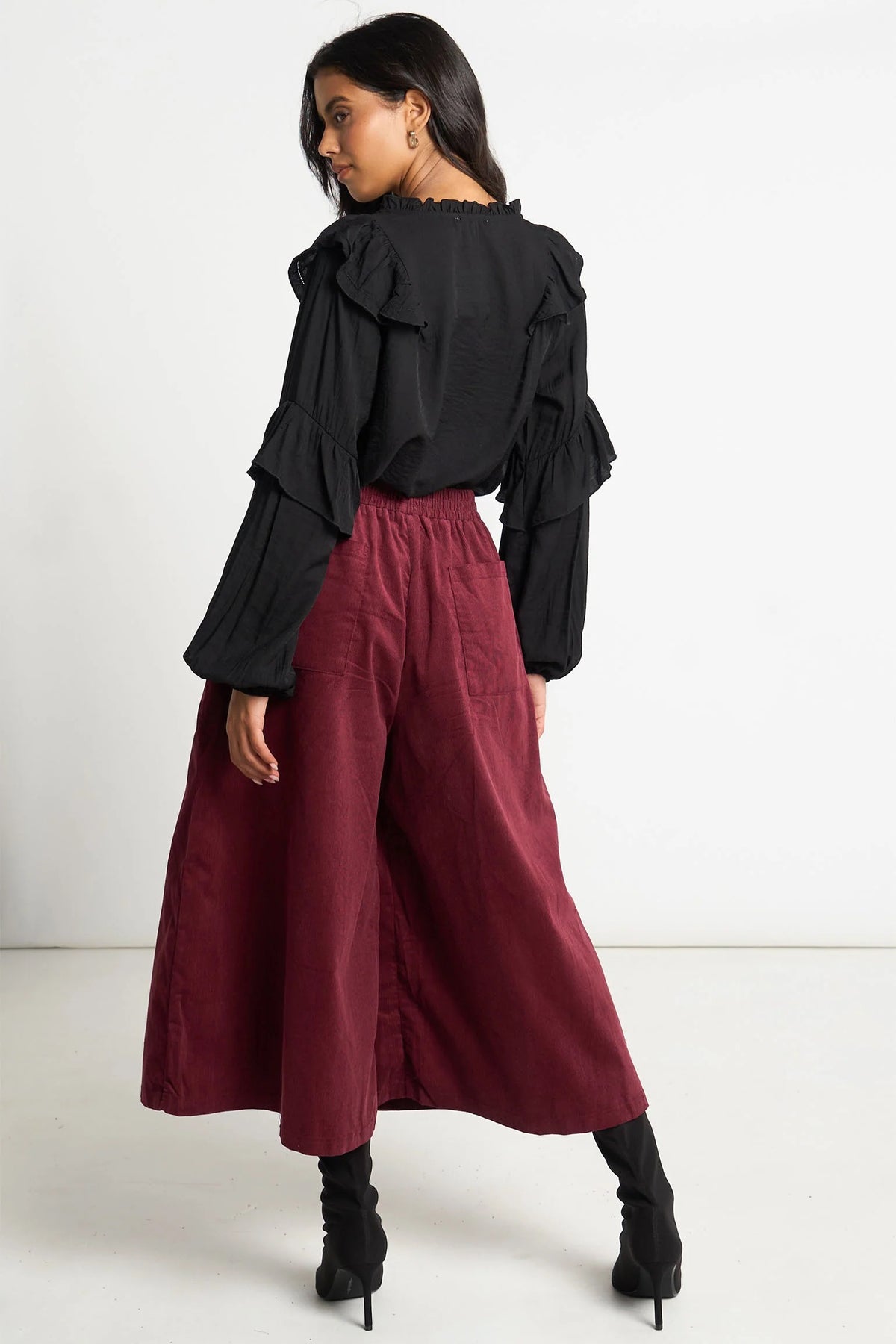 Corduroy Wide Leg Culottes