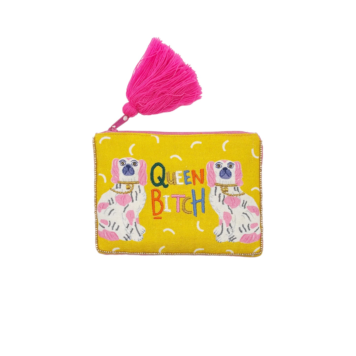 Queen Bitch Velvet Purse Pouch