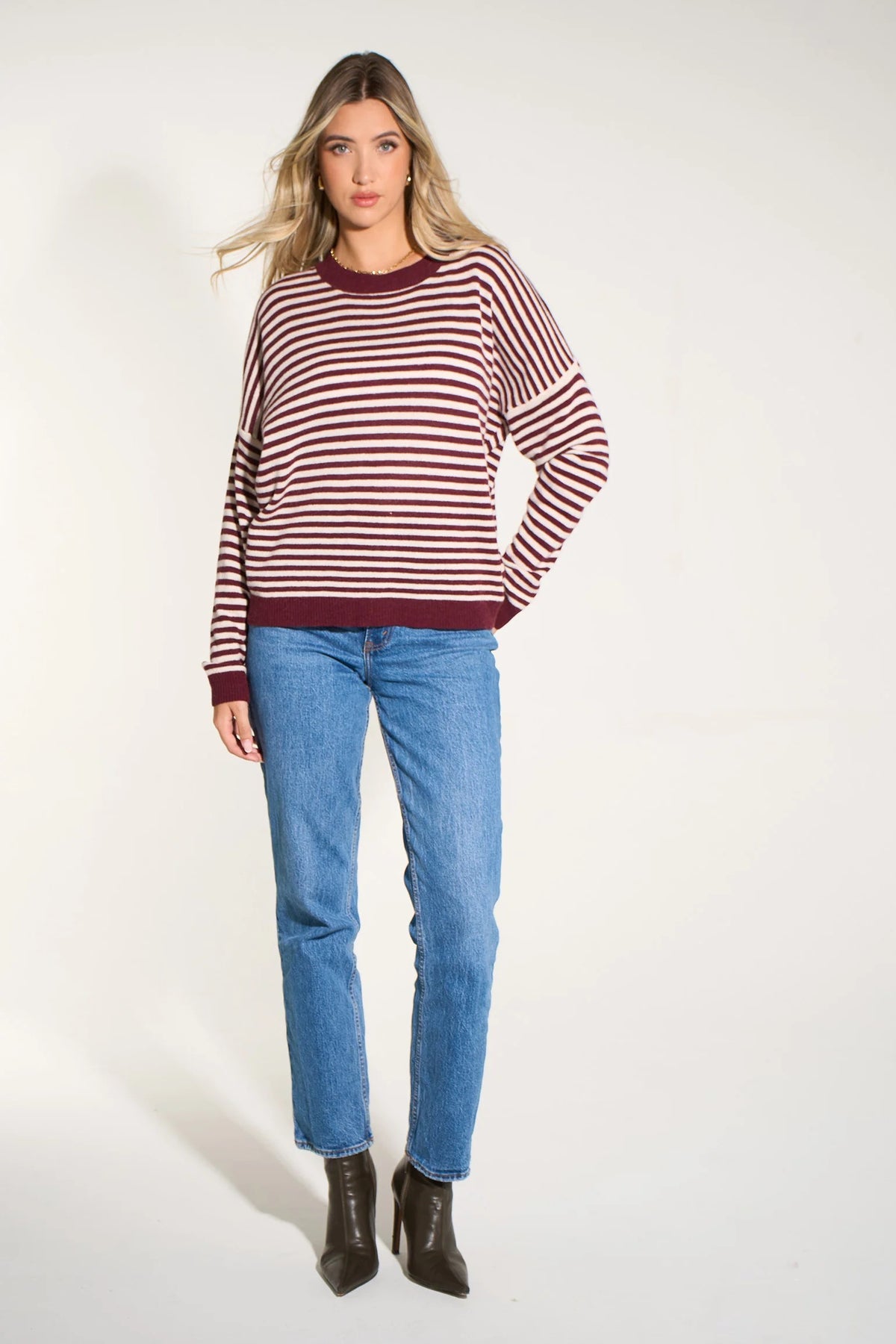 Classic Cashmere Blend Striped Jumper