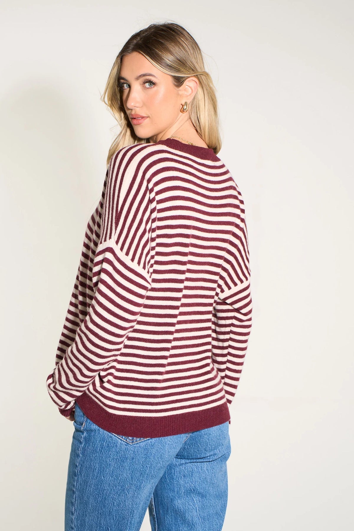 Classic Cashmere Blend Striped Jumper