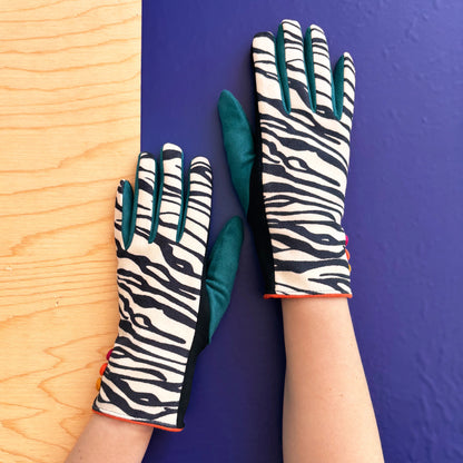 Zebra Print Gloves