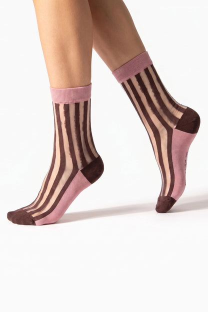 Striped Sheer Socks
