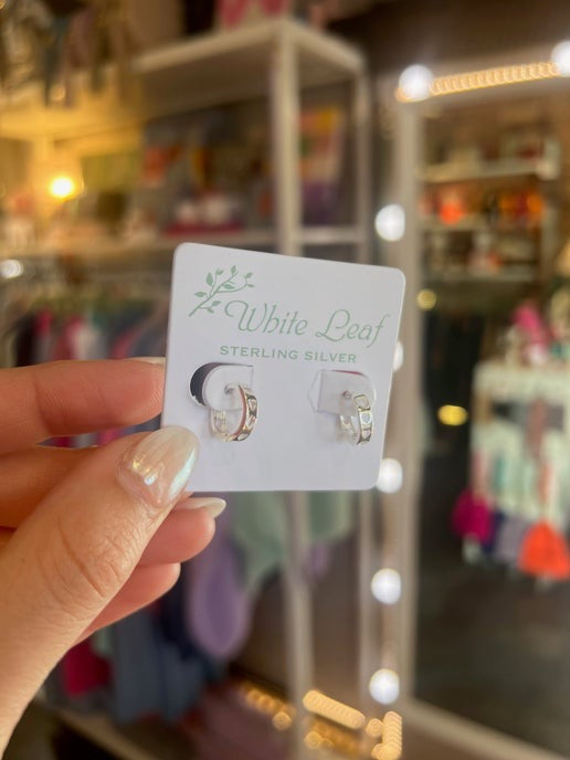 Heart Cut Out Huggie Hoop Earrings