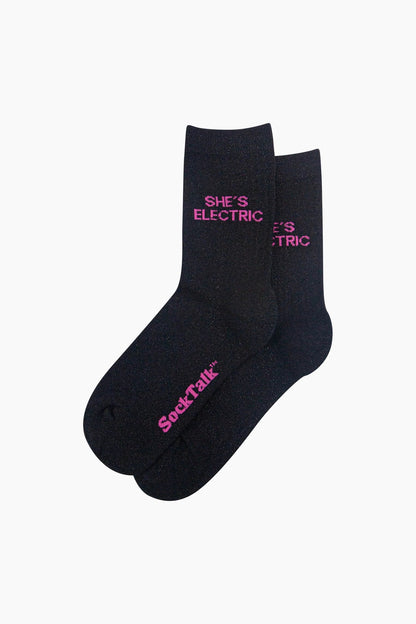 She's Electric Glitter Socks