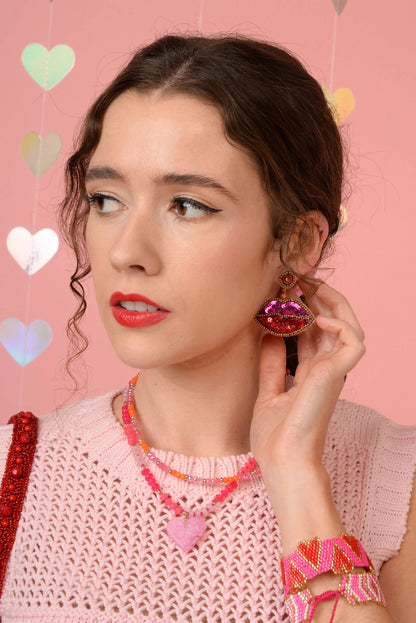 Pucker Up Lips Earrings