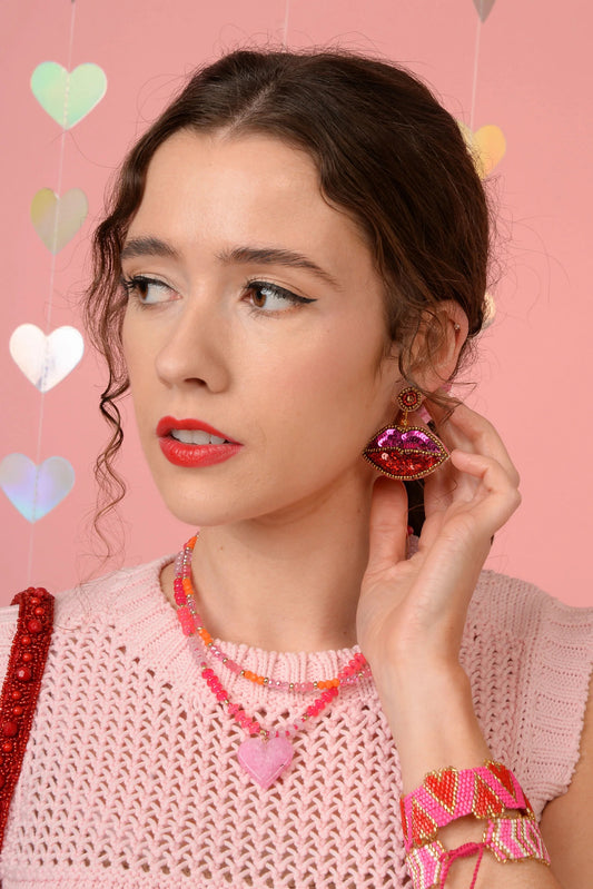 Pucker Up Lips Earrings