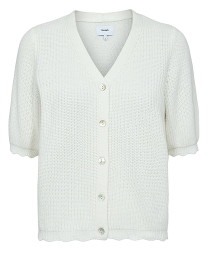 Scallop Edge Cotton Knit Cardigan
