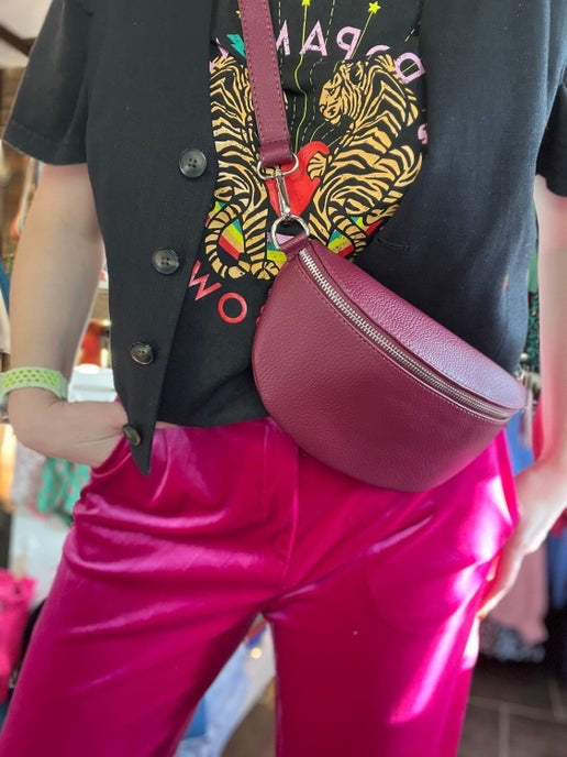 Leather Moon Crossbody/Bum Bag