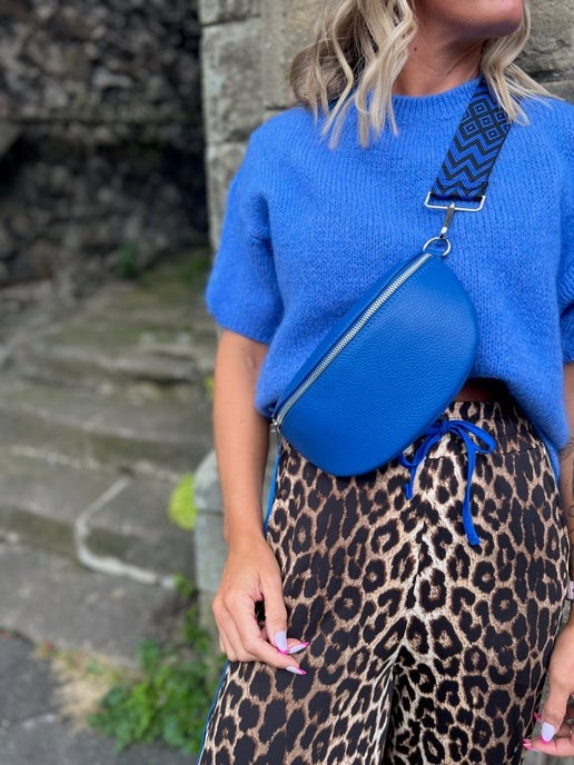Leather Moon Crossbody/Bum Bag