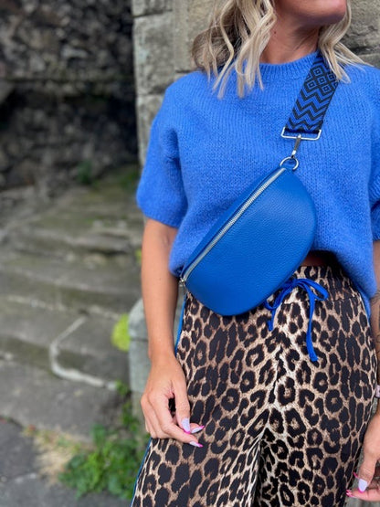 Leather Moon Crossbody/Bum Bag