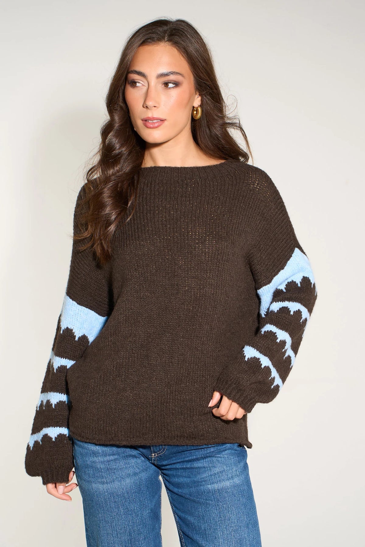 Scallop Sleeve Cosy Jumper