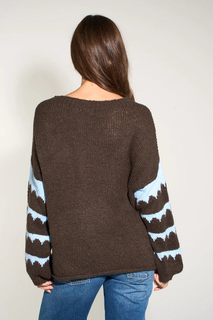 Scallop Sleeve Cosy Jumper