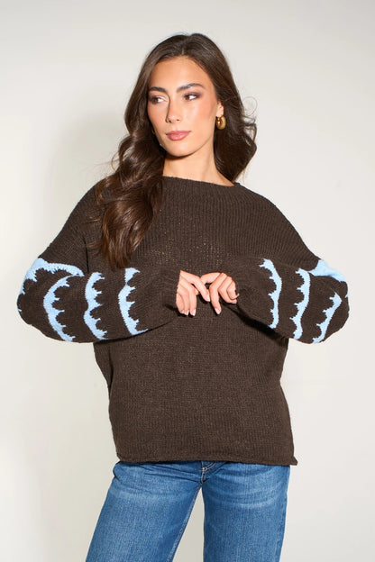 Scallop Sleeve Cosy Jumper