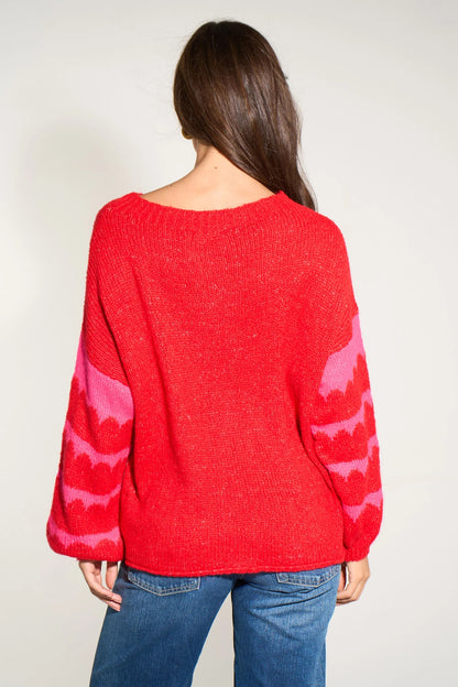 Scallop Sleeve Cosy Jumper