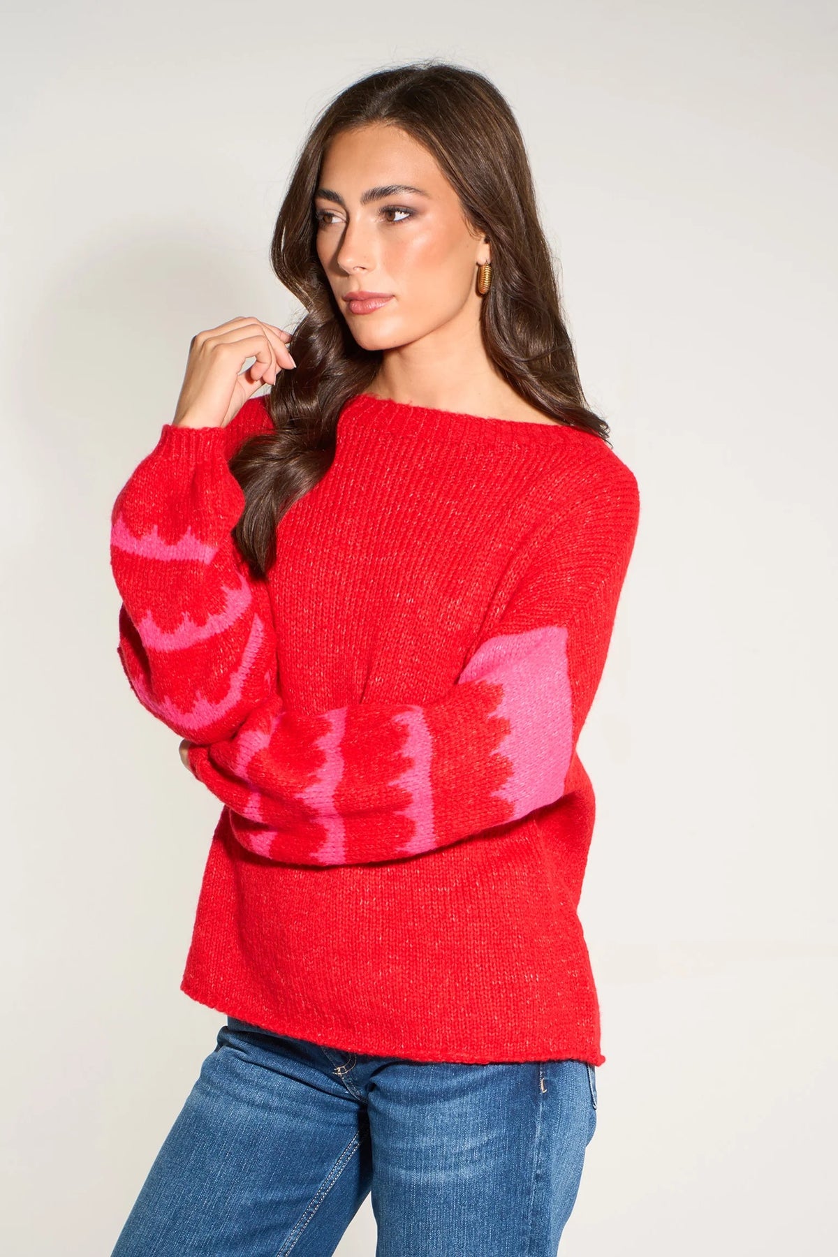 Scallop Sleeve Cosy Jumper