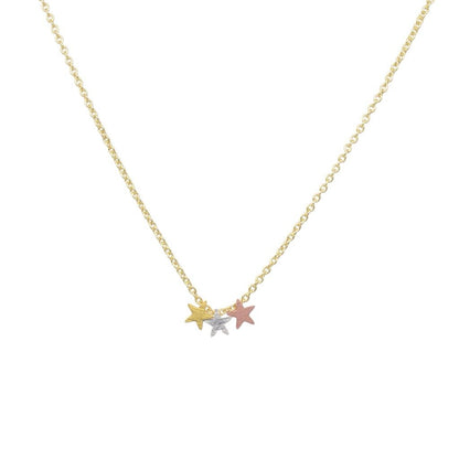 Mini Stars Trio Necklace | Gold