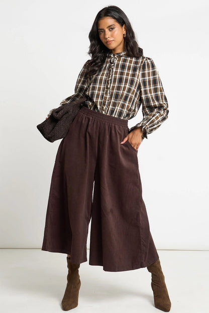 Corduroy Wide Leg Culottes