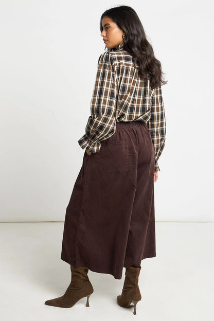 Corduroy Wide Leg Culottes