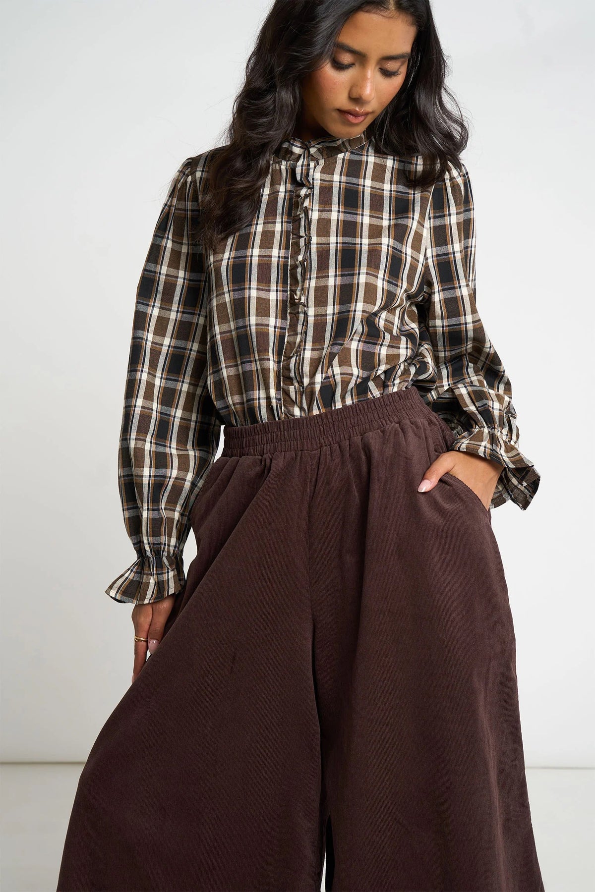 Corduroy Wide Leg Culottes