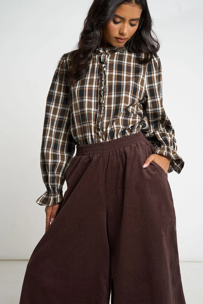 Corduroy Wide Leg Culottes
